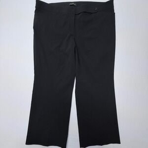 Lane Bryant Black Wide Leg Dress Pants Plus Size 28 Petite Career Trousers